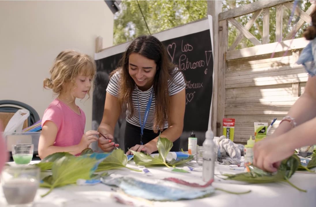 Animations sur la plage du camping