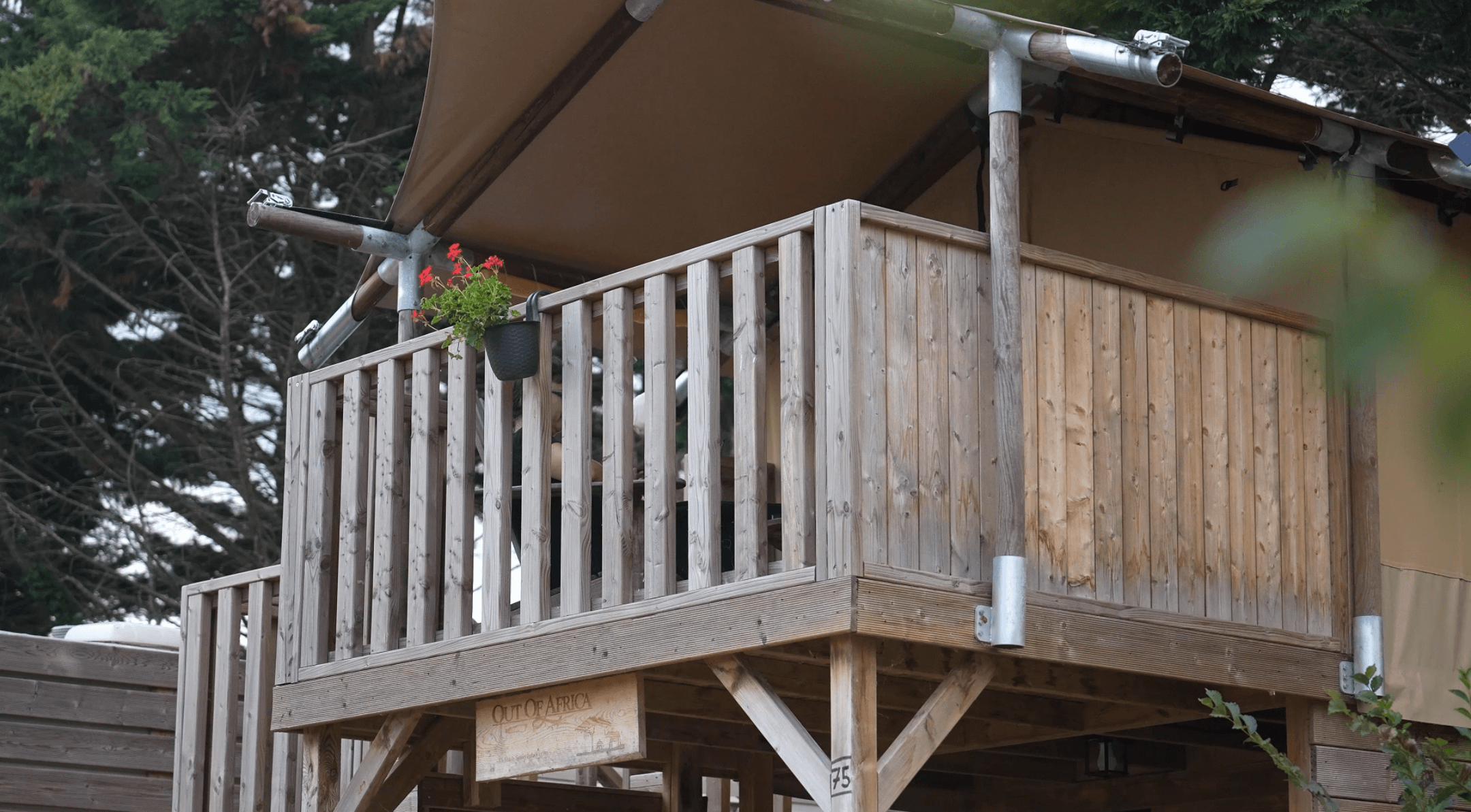 Tente lodge au camping Le Moulin des Oies