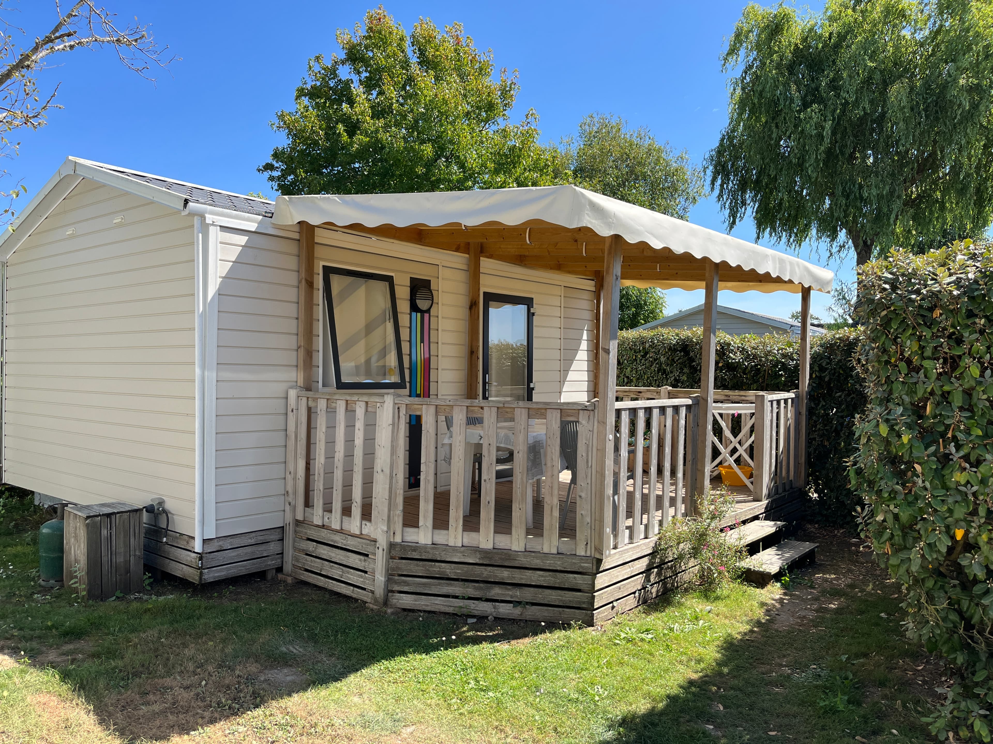 Mobilheim auf dem Campingplatz Le Moulin des Oies