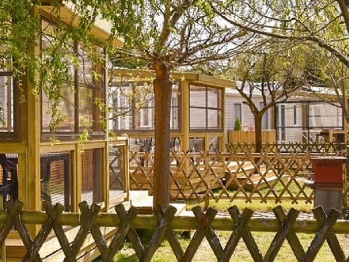 mobile home véranda