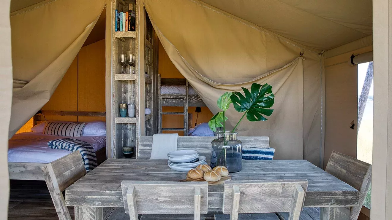 Tente Lodge 2 chambres Camping Paradis Le Moulin des Oies